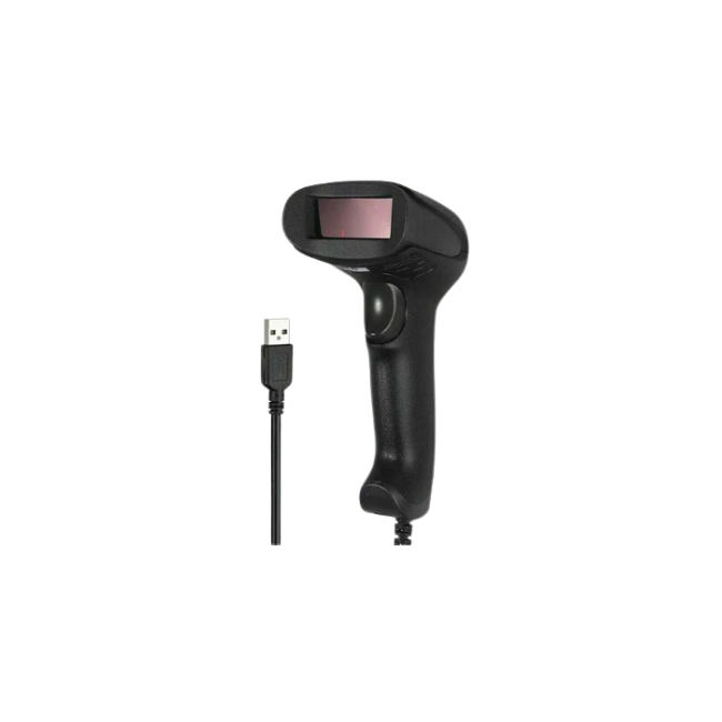 Barcode scanner with USB cable